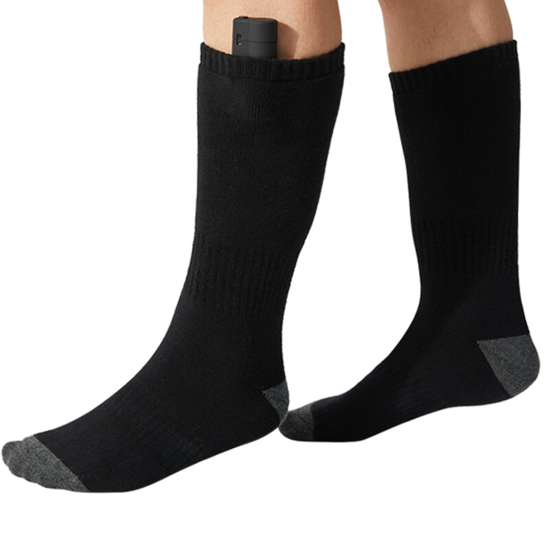 Носки унисекс с электрическим подогревом, теплые носки, теплые носки для обуви, носки с USB-зарядкой и аккумулятором, зимние носки для активно...