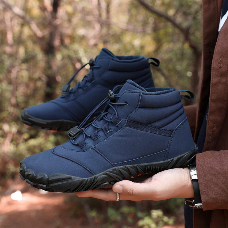 Zapatos descalzos Unisex, calzado acolchado e impermeable, antideslizante, transpirable, para caminar al aire libre, invierno, 1 par