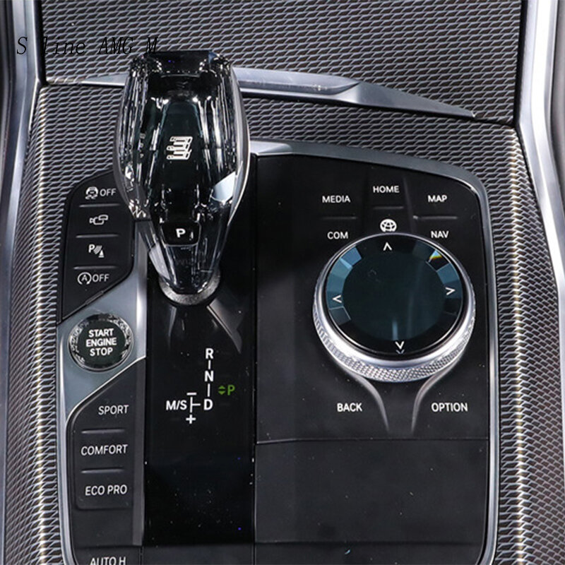 Para bmw série 3 g20 g28 acessórios do carro caixa de velocidades automática cristal alças alavanca alavanca shift cabeça vara substituir capa guarnição
