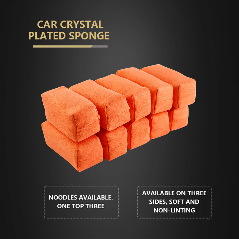 Губка SPTA с покрытием из кристаллов автомобиля, губка для покрытия блока, специальная губка для автомобиля, мягкая губка с покрытием из кристаллов