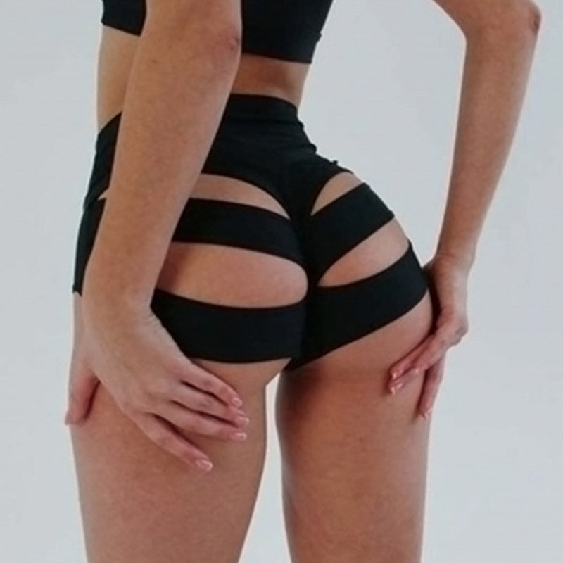 ฤดูร้อนเซ็กซี่ Hollow Out กางเกงขาสั้นสำหรับสุภาพสตรีสูงเอวผอม Dance Fitness กางเกงขาสั้นแฟชั่น Casual Beach หญิงโยคะกางเกงขาสั้น