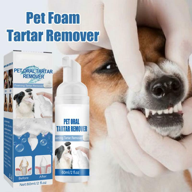 Nowy zmywacz kamienia nazębnego dla psów naturalny roztwór opieka stomatologiczna tarta do kontroli piany i płytki czyszczące zęby bez szczotkowania
