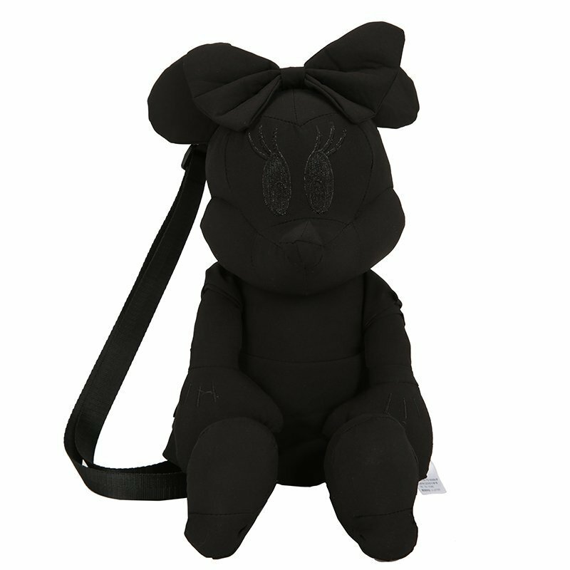 2022 New Disney  Minnie Mouse Plush Doll Animal Stuffed Backpack Nylon Women's Bag Black Backpack Teen Girls Plush Toys Girl Bag