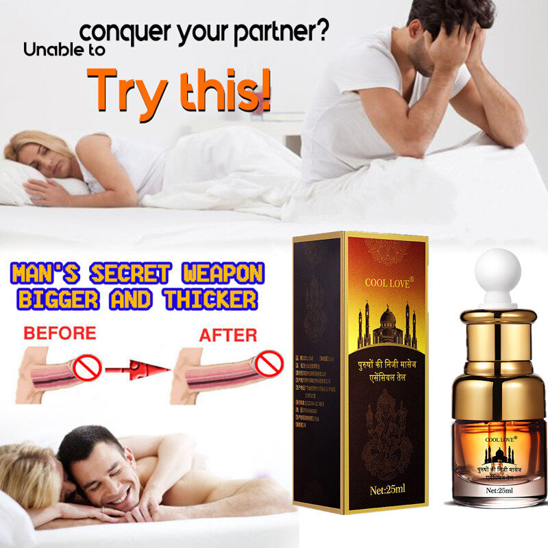 Aceite de masaje para el crecimiento del pene para hombre, aceite esencial para agrandar la erección del pene, mejora la salud, cuidado sexual, Juguetes sexuales