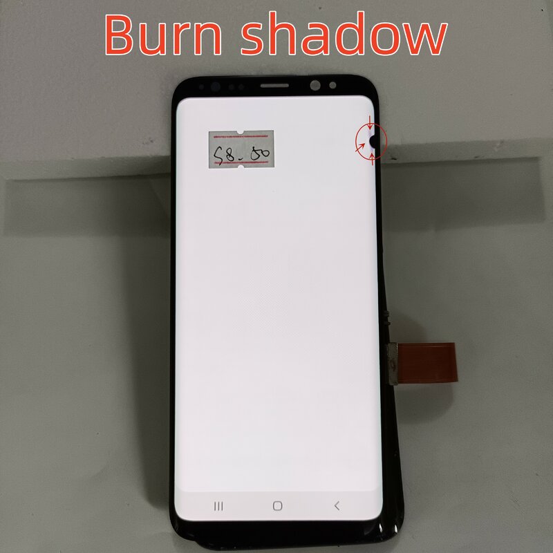 LCD S8 SUPER AMOLED asli untuk Samsung Galaxy S8 G950A G950F Lcd tampilan layar sentuh digital dengan titik hitam atau dengan garis