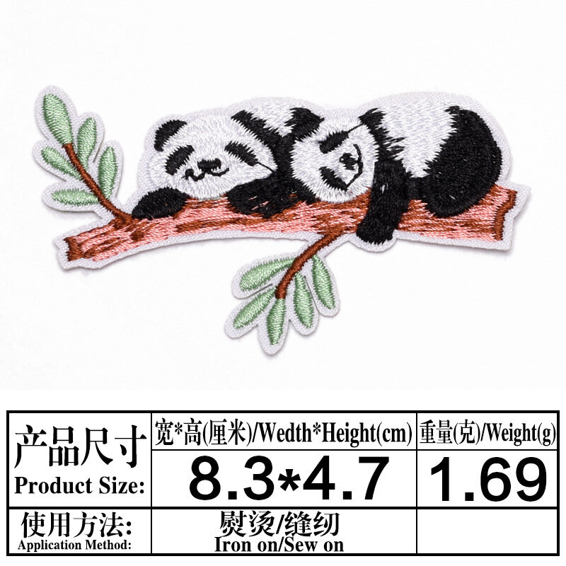 Cartoon Leuke Panda Serie Voor Kind Kleding Ijzer Op Geborduurde Patches Voor Hoed Jeans Sticker Naaien-Op Diy Patch applique Badge