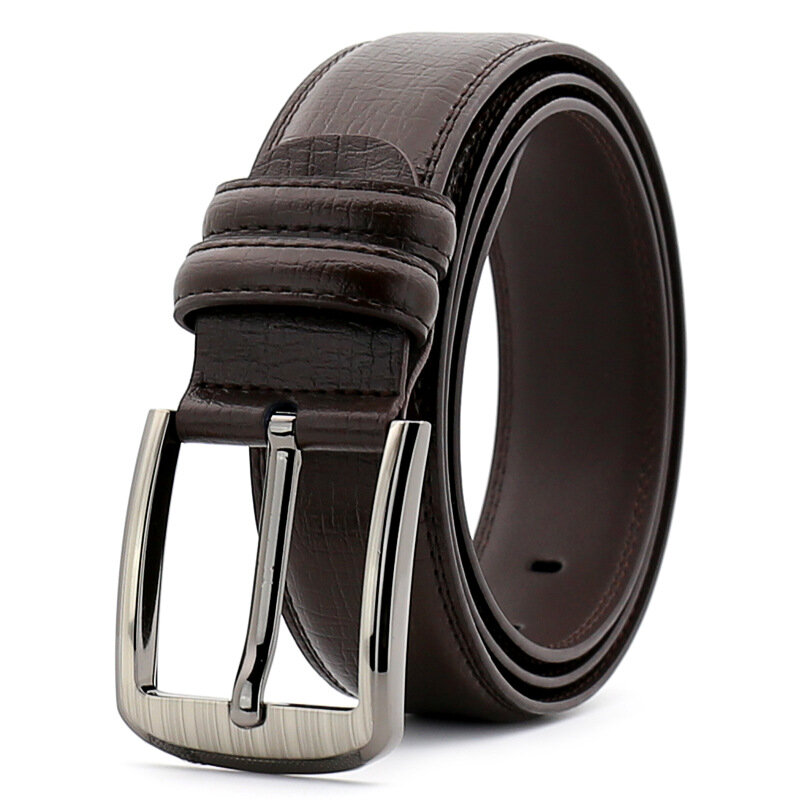 عالية الجودة الرجال عادية دبوس مشبك حزام طبقتين جلد البقر الجينز Ah بنطلون الأعمال حزام النسخة واسعة 3.9-3.7 سنتيمتر حزام