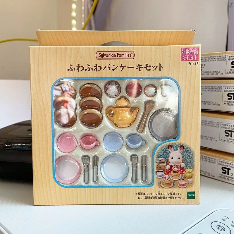 اليابانية Senbelle الأسرة الغابات اللعب منزل محاكاة المشهد يتدفقون اللعب الغذاء الديكور اكسسوارات مجموعات ألعاب بنات هدايا