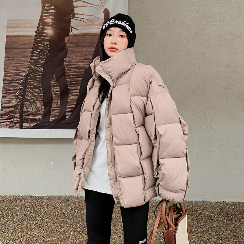 여성용 따뜻한 짧은 코튼 버블 퍼퍼 코트, 퀼트 패딩 재킷, 여성용 캐주얼 파카, 겨울 재킷, 2023 신상