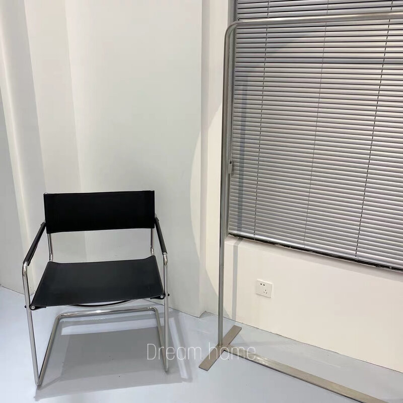 의자 디자이너 연예인 Reclining 의자 중세 레저 소파 스테인레스 스틸 안장 가죽 거실 연구 의자 sillas