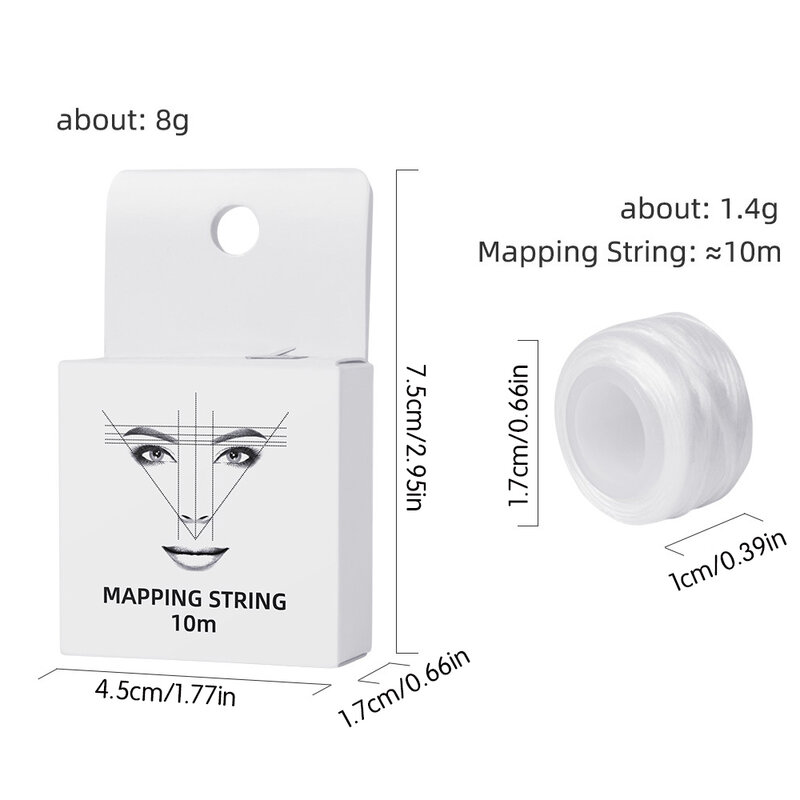 10m Tattoo Gewinde Augenbraue Marker Stirn Mapping String Eingefärbte Augenbraue Hilfs Linie Zeichnung Microblading Pigment Make-Up Werkzeuge