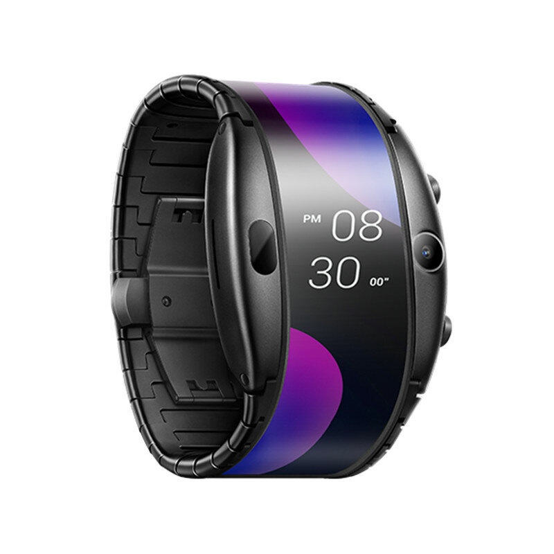 Nubia – montre connectée Alpha pour le sport, écran flexible, moniteur de fréquence cardiaque, bracelet, téléphone, internet, 4G