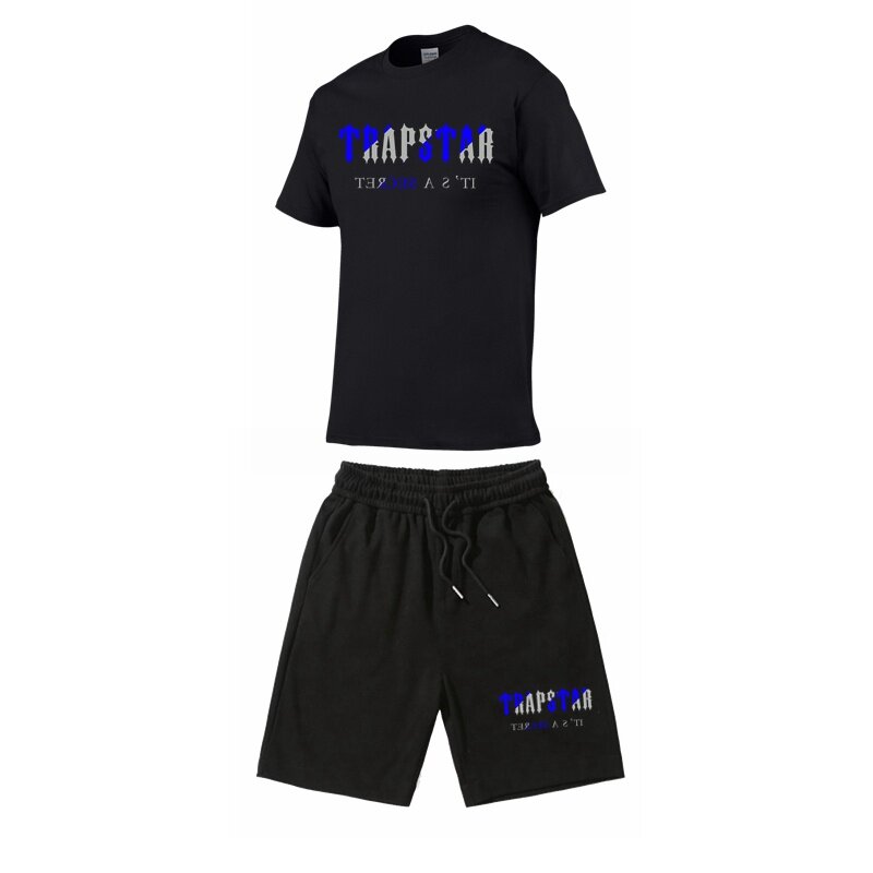 2022 Nieuwe Trapstar Trainingspak Set Heren T-Shirt + Short Sets Zomer Sportkleding Jogging Broek Streetwear Harajuku Tops T-Shirt Pak