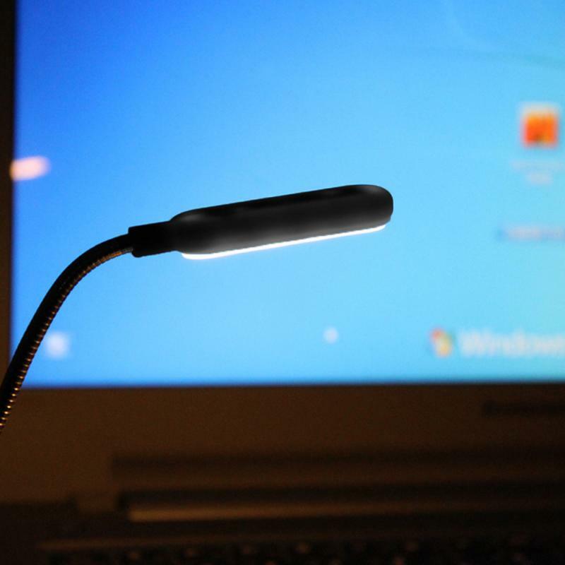 Lampu buku fleksibel USB 4 LED portabel, lampu malam baca untuk Power Bank Laptop PC lampu meja hemat energi lampu dekorasi kamar