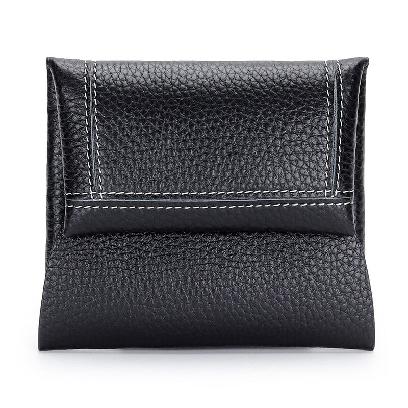 Porte-monnaie en cuir véritable pour hommes et femmes, marque de luxe, porte-cartes de crédit et pièces d'identité, sac de rangement