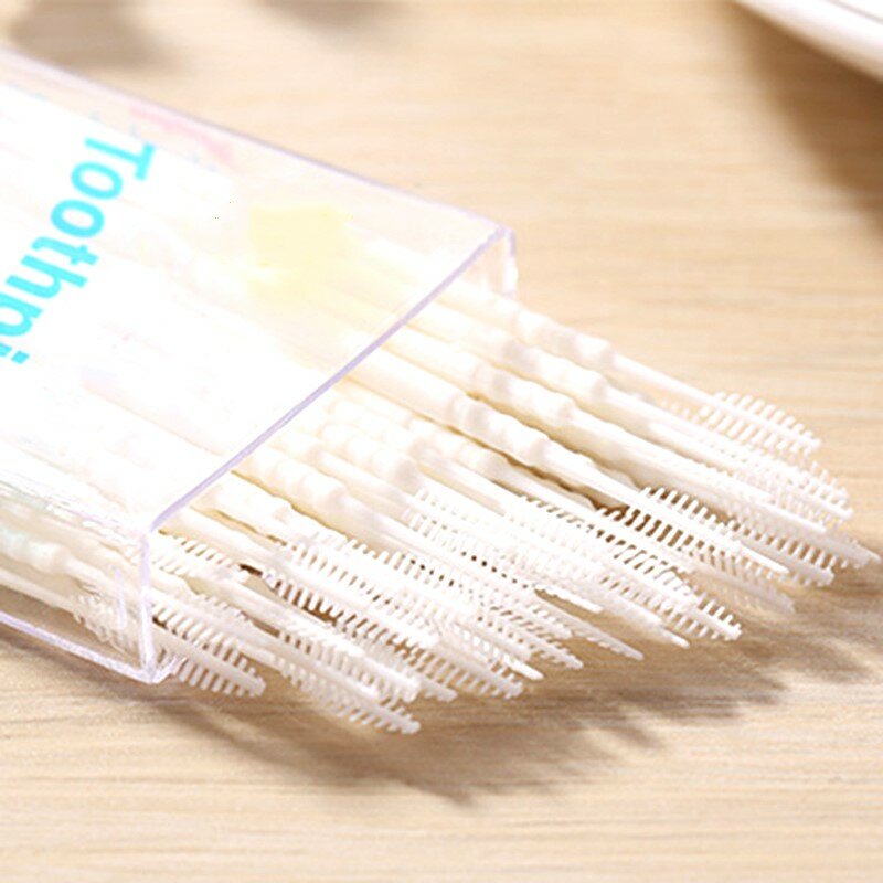 Hot Double Superfine Tooth Stick Dental Floss Rods Interdental Brush Dental Oral Care Clean Teeth Food Residue Toothpick
