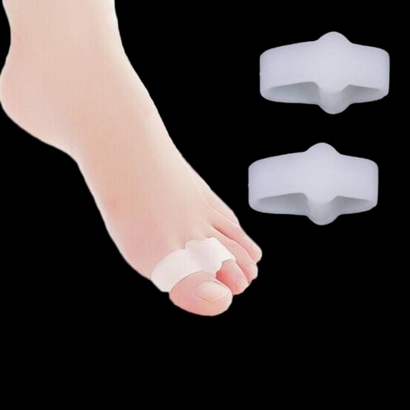 1 par de silicone gel toe separador dedo do pé separador pés cuidado chaves suporta ferramentas guarda pinky pé hallux valgus
