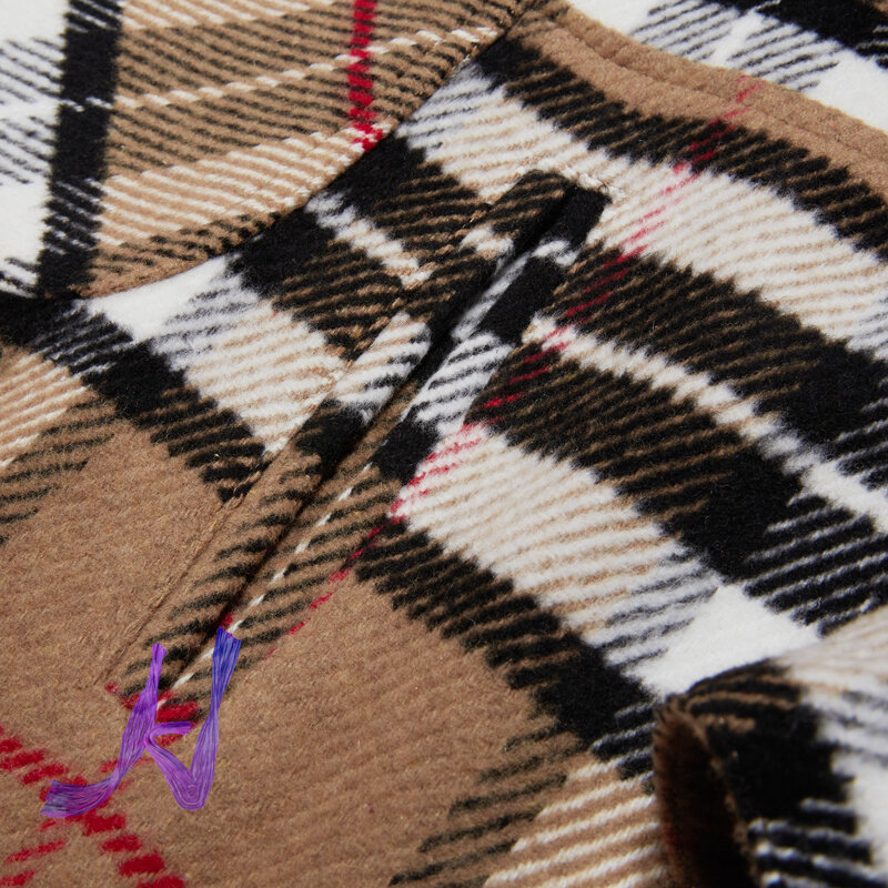 We11doe – veste en laine à carreaux, manteau à demi-fermeture éclair, de haute qualité, décontracté, pour femme, pull d'hiver