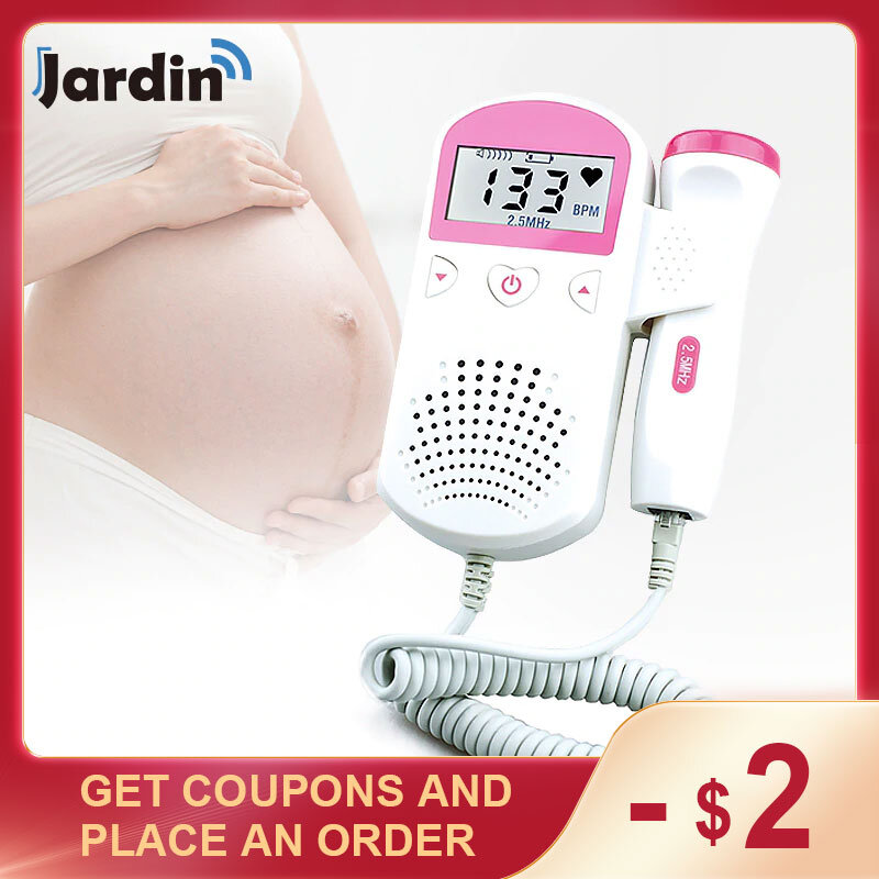 Doppler Fetal mejorado para embarazo en casa, Monitor de frecuencia cardíaca Fetal, Detector de frecuencia cardíaca Fetal para bebé, pantalla LCD sin radiación