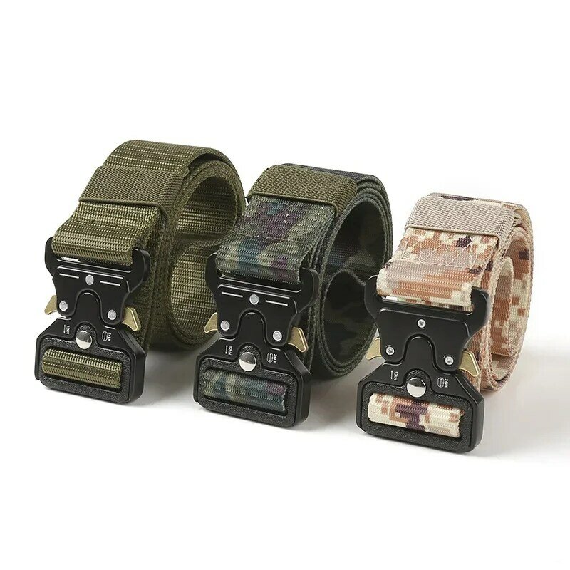 Men's Belt Army Style Outdoor Hunting Tactical Multi Function Combat Survival High Quality Marine Corps Canvas Male Nylon Belts