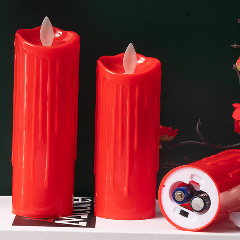 무불꽃 Led 캔들 라이트, 시뮬레이션 찢어짐 스윙 캔들, 가정용 무연 조명, 생일 호텔 웨딩 장식