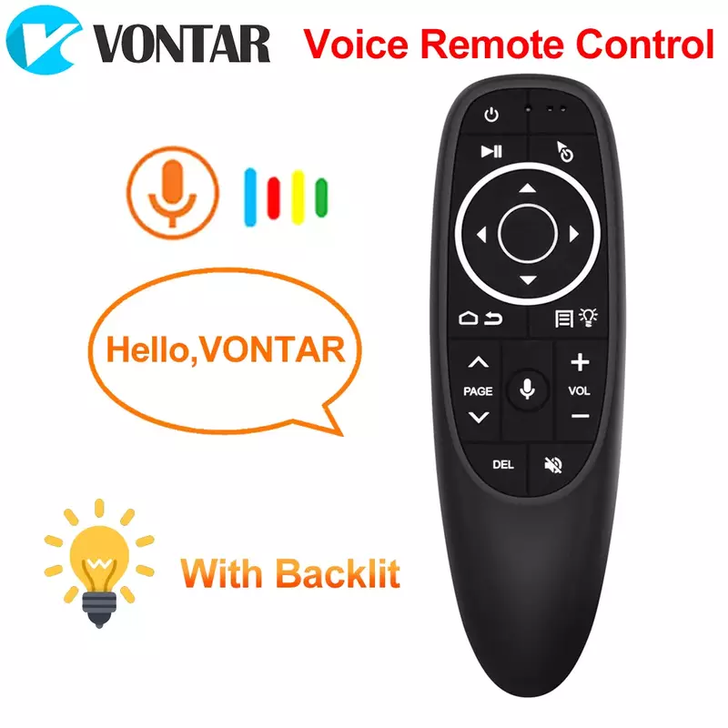 Mando a distancia VON-TA R G10 G10S Pro, Control por voz, 2,4G, giroscopio de Air Mouse inalámbrico, aprendizaje IR, para Android tv box HK1 H96 Max X-9-6 m
