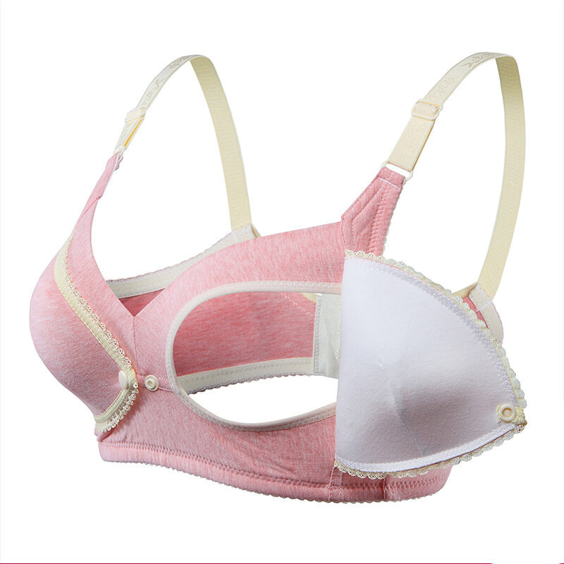 Sutiã de amamentação para mulheres rendas roupa interior maternidade respirável macio fechamento frontal ajustável cinta pós-parto sutiãs de enfermagem