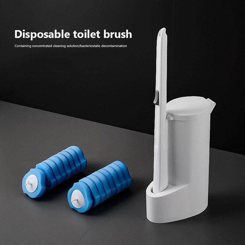 Szczotka do wc jednorazowa szczotka do toalety nowoczesne higieniczne szczotka do wc akcesoria łazienkowe z długim uchwytem narzędzie do czyszczenia do łazienki