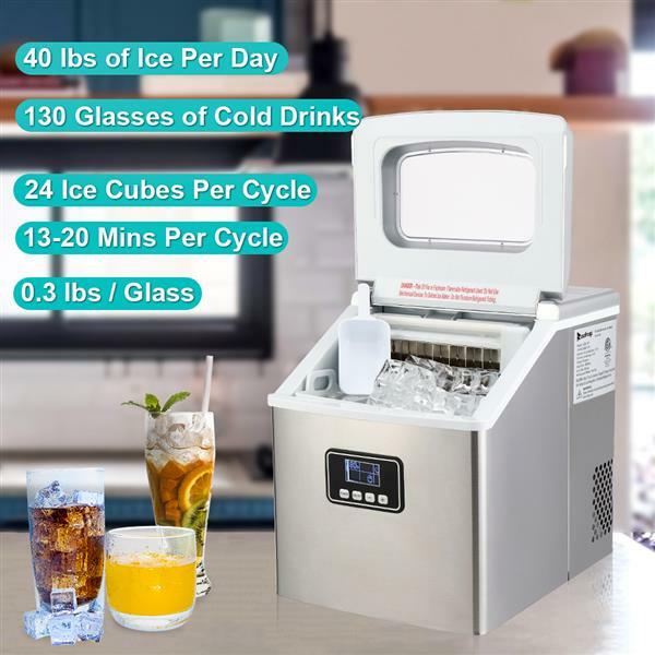 Commercial ICE CUBE Maker เครื่อง Auto ในตัว Cube Digital Control Home ICE Maker