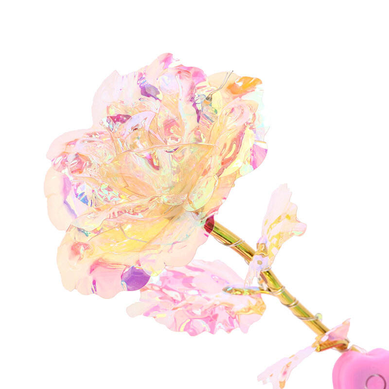 1pc Rose Simulation Bouquet Gold Folie FÜHRTE Künstliche Blume Schalter Licht Anniversary Festival Geburtstag Geschenk Hause Dekoration