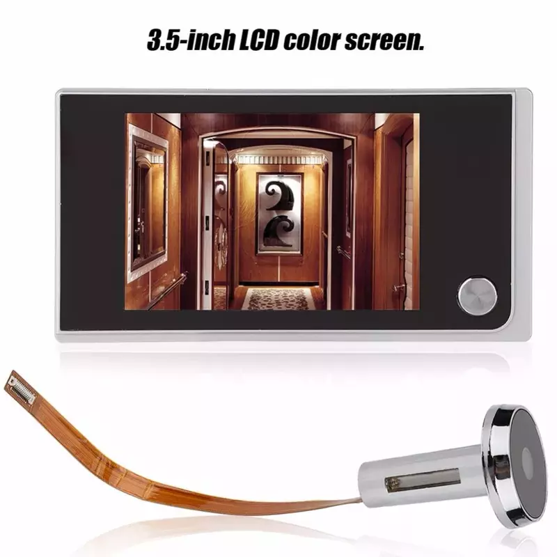 3.5 inch Doorbell Digital LCD 120 Degree Peephole Viewer photo visual monitoring electronic cat eye camera Doorbell