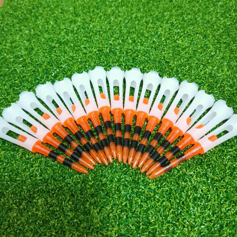 30 pces plástico t de golfe de borracha prática principal t de golfe 83mm 3 1/4 Polegada tamanho longo reduzir fricção & rotação lateral inquebrável