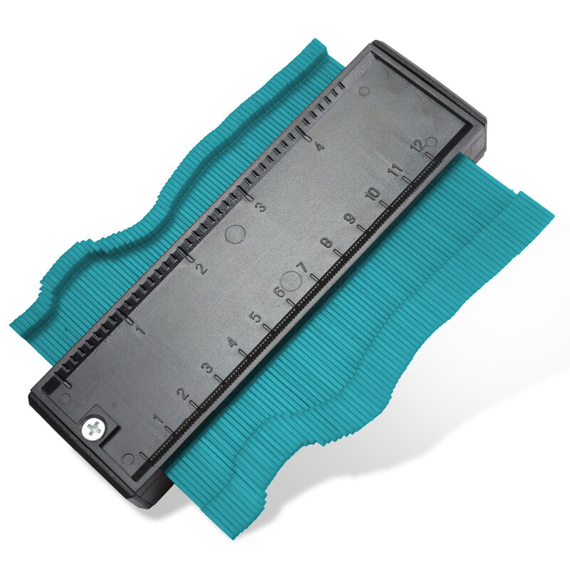 Calibrador de plástico, herramienta de marcado de madera estándar, duplicador de copia de perfil de contorno, azulejos laminados, 5 anchos