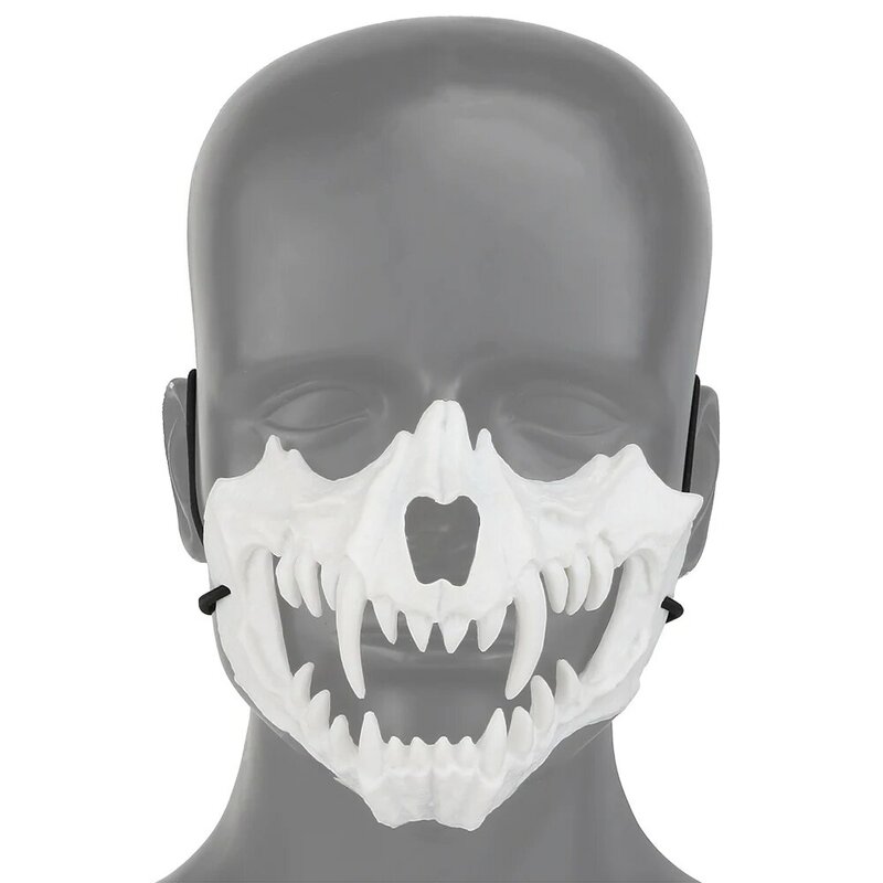 Tactical Half Face Mask Horror Halloween Skull Game Mask Masquerade Props Party Movie Props Outdoor Accessories Sports Equipment