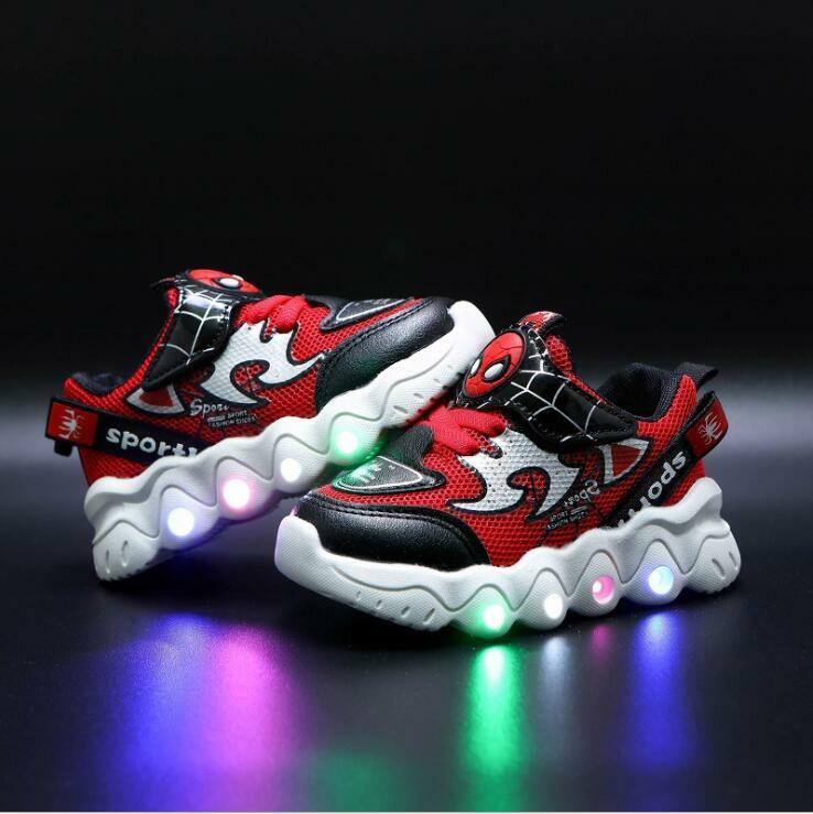 Детские светящиеся ботинки со светодиодной подсветкой для девочек