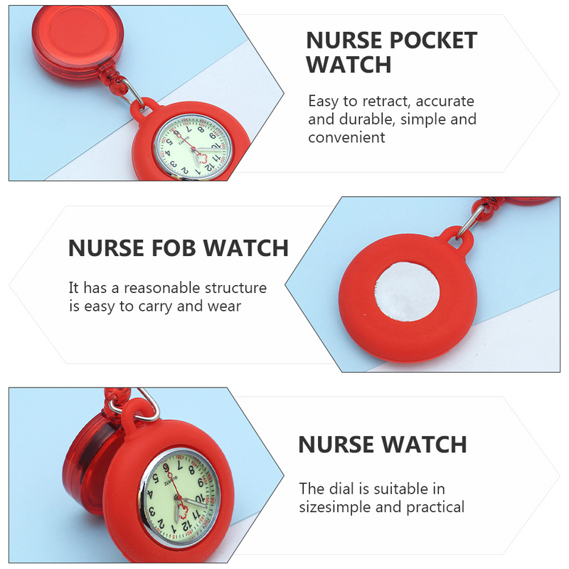 Taschenuhr Exquisite Entzückende Stilvolle Krankenschwester Uhr Versenkbare Taschenuhr Teleskop Taschenuhr