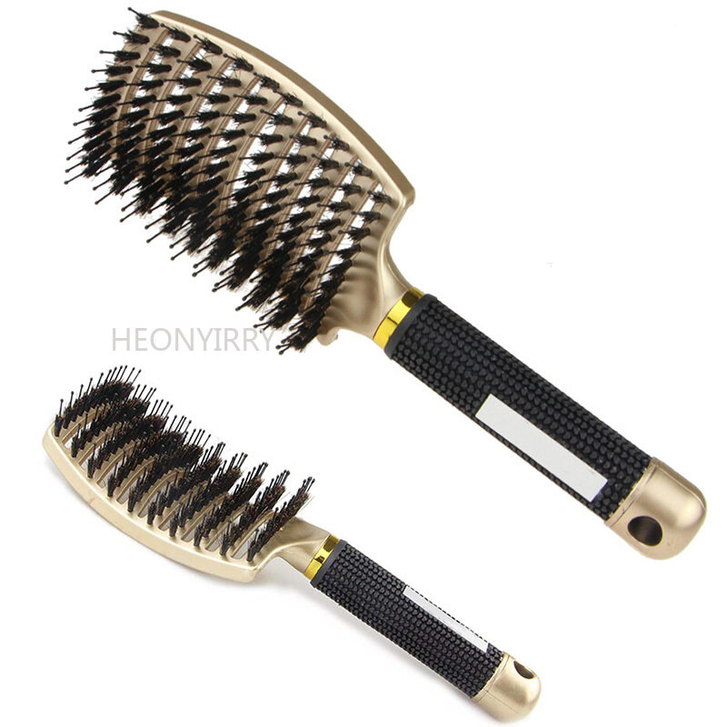 Scalp masujący grzebień do włosów włosia i nylonu splątane szczotka do włosów kobiety Wet Cur szczotka do rozczesywania włosów fryzjerstwo stylizacja narzędzia fryzjerskie