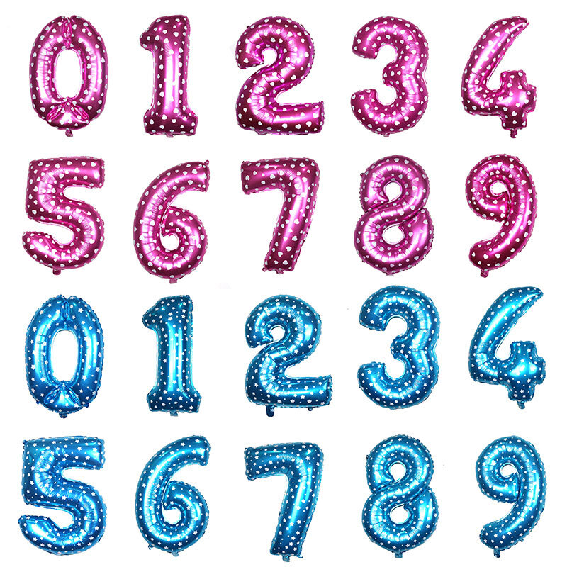 Balões números de arco-íris para decoração, balões digitais de alumínio, para casamento, presente de natal, decoração de festas