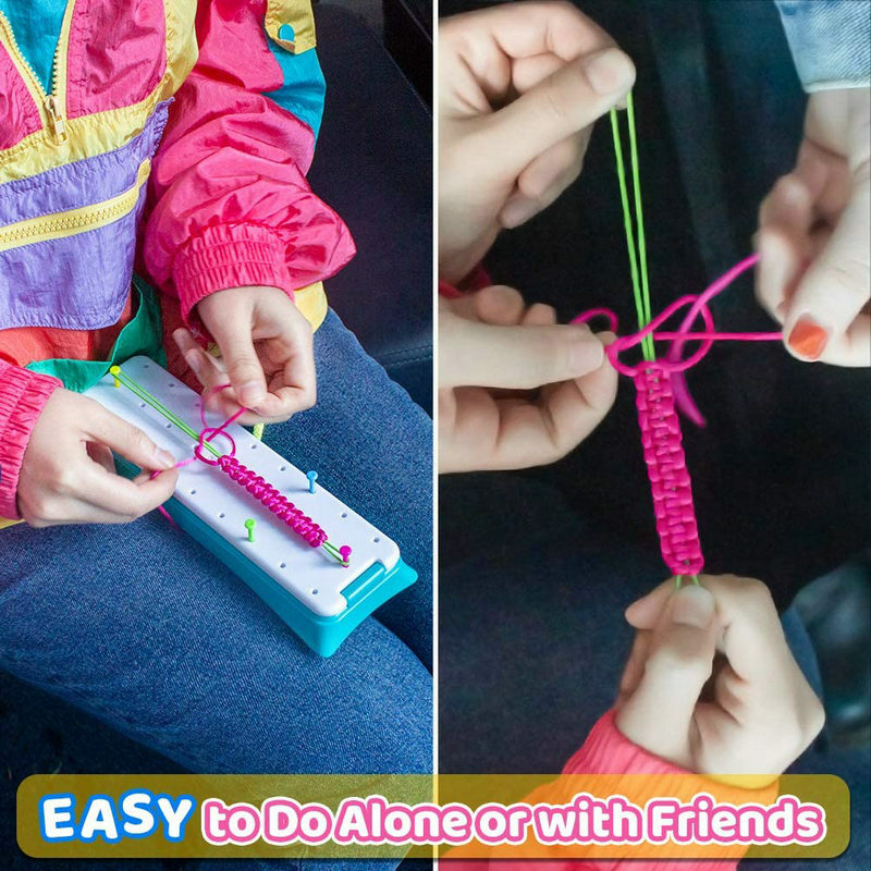 Pulseira de amizade que faz o kit para meninas diy kits de artesanato brinquedos presentes de natal de aniversário para a festa de fornecimento e atividades de viagem