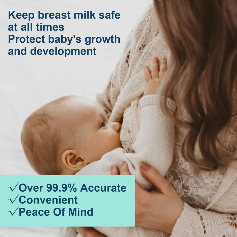 Tiras de prueba de alcohol de leche materna para madres lactantes, herramienta de prueba de alcohol de lactancia, tiras de detección de alcohol de leche materna