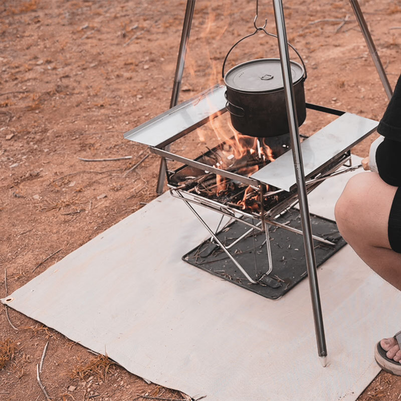 Berkemah Tahan Api Kain Tahan Api Isolasi Bantalan Selimut untuk Luar Ruangan Mendaki Memancing Piknik Barbekyu Kain Selimut Api