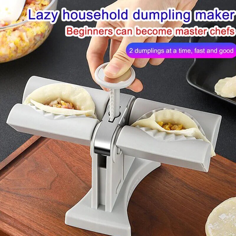 Dumpling Maker Machine Lazy Must-Ravioli Making Mold Double Head Dumpling Mould Baking Accessories Kitchen Dumpling Maker