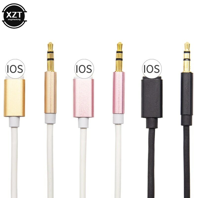 Per Lightning to 3.5mm Jack Audio Cable Car AUX per iPhone 7 8 X XR Adapter Audio Transfer maschio a maschio AUX Cable 1M Headphone