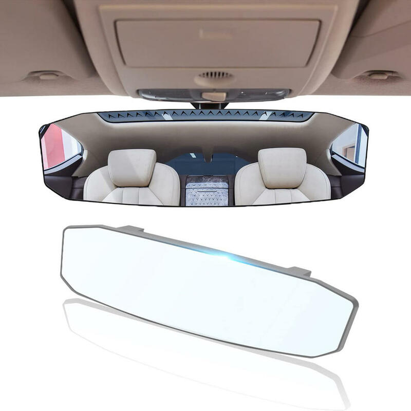 Espelho de carro universal interior espelhos retrovisores auto espelho retrovisor anti-reflexo curvo espelhos acessórios do automóvel 2 tamanhos grande vista
