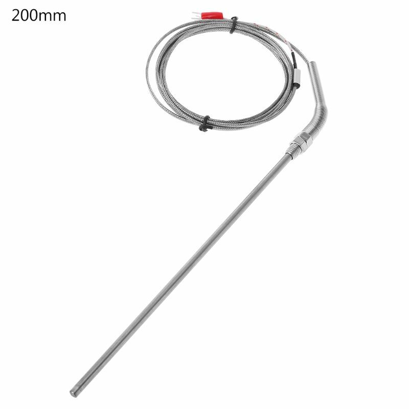 2M K Jenis Thermocouple Probe 50Mm/100Mm/150Mm/200Mm Stainless Steel Thermocouple 0-400 ℃ Sensor Suhu Dropshipping