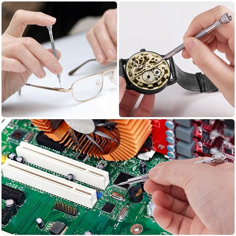 ¡Promoción! Juego de destornilladores profesionales de 8 piezas, Mini Kit de destornilladores de precisión de 0,6-1,6 Mm para reparación electrónica de gafas de reloj
