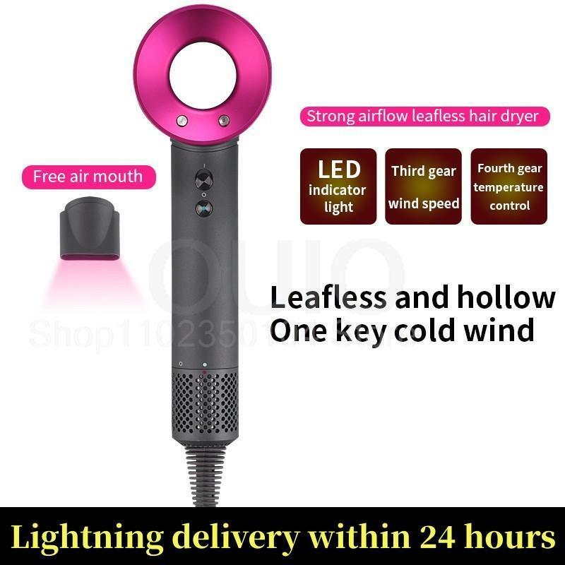 Professinal Leafless Hair Dryer 220V Negative Ion Quick Dry Home Powerful Constant Flyaway Attachment Anion Electric Hair Dryer