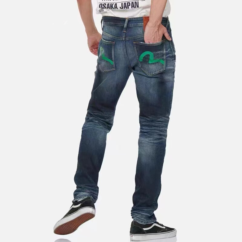 Nieuwe Mannen Jeans Jeans Anniversary Limited Edition Mannen Straight Leg Jeans Japanse Stijl Hip Hop Stijl Jeans