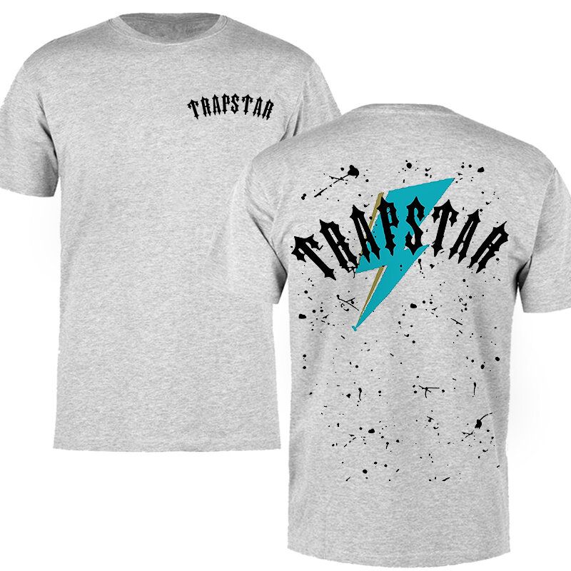 Camiseta con estampado de la serie Global Heat Music Limited para hombre, camisetas holgadas transpirables de gran tamaño, camisetas de Trapstar London
