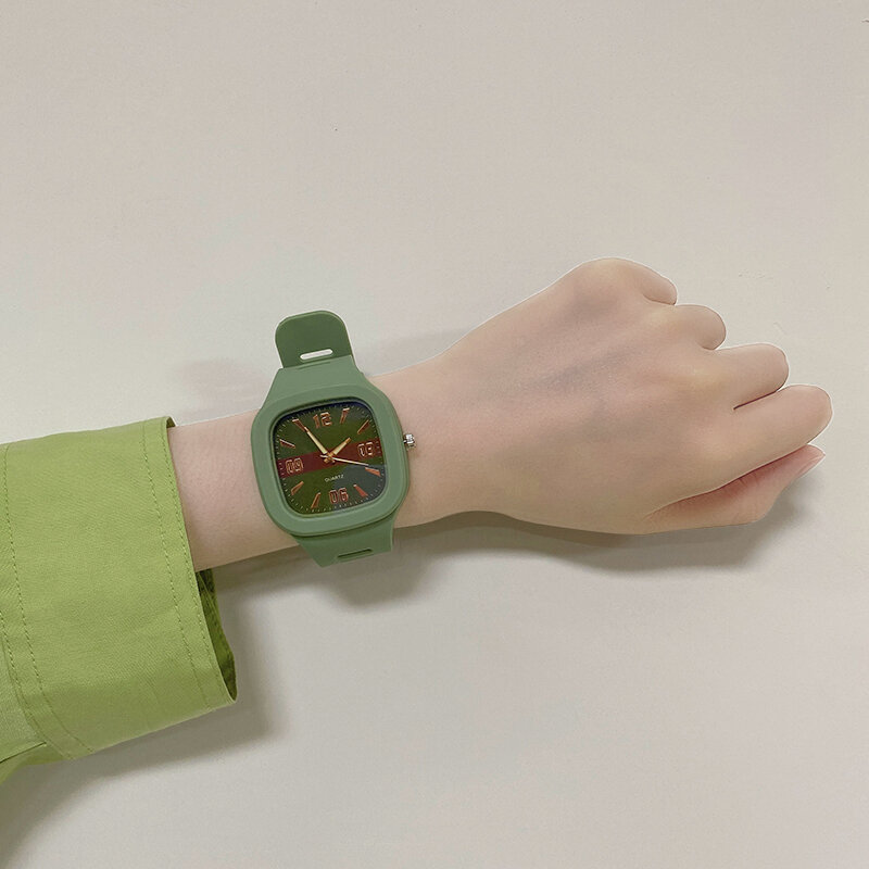 Reloj de mujer Casual Simple nicho cuadrado de alto valor reloj de pulsera Digital para mujer